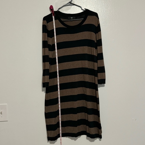 Black and Brown Striped Sweater Knit Dress 🧶 - Picture 11 of 15